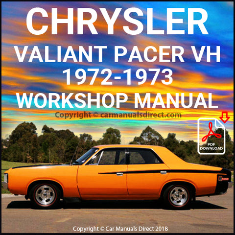 CHRYSLER 1972-1973 Valiant Pacer VH Series Workshop Manual | carmanualsdirect