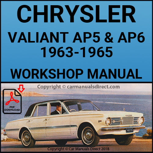 CHRYSLER 1963-1966 Valiant AP5 & AP6 Series Factory Workshop Manual | carmanualsdirect