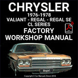 CHRYSLER 1976-78 Valiant, Regal, Regal SE CL Series Factory Workshop Manual | carmanualsdirect