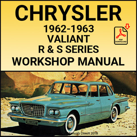 CHRYSLER 1962-63 Valiant R & S Series Workshop & Spare Parts Manual | carmanualsdirect