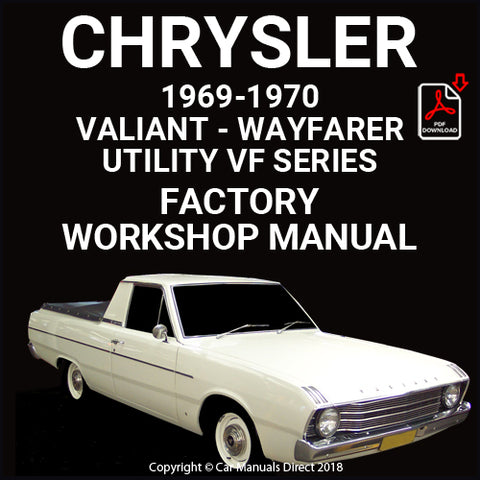 CHRYSLER 1969-1970 Valiant & Wayfarer Utility VIP VF Series Factory Workshop Manual | carmanualsdirect