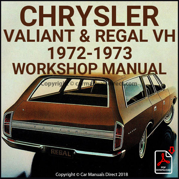 CHRYSLER 1972-1973 Valiant VH and Regal VH Series Workshop Manual | carmanualsdirect