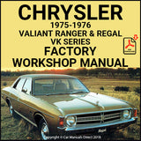 CHRYSLER 1975-76 Valiant Ranger and Regal VK Series Factory Workshop Manual | carmanualsdirect