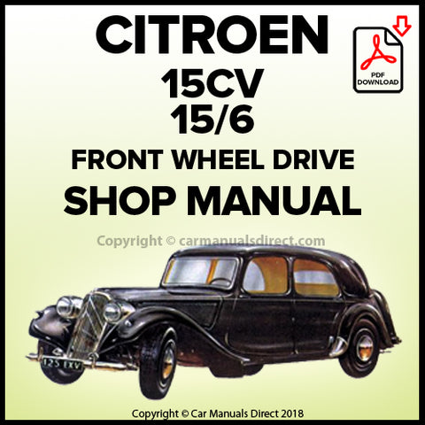 CITROEN 15CV 15/6 Factory Workshop Manual | PDF Download | carmanualsdirect