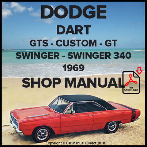 DODGE 1969 Dart-GTS-Custom-GT-Swinger-Swinger 340 Factory Workshop Manual | PDF Download | carmanualsdirect