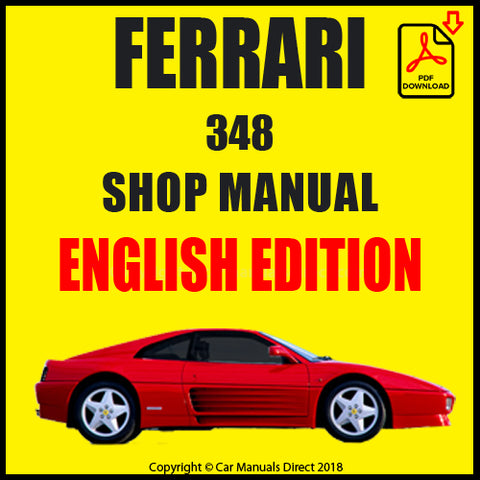 FERRARI 348 1989-1994 Factory Workshop Manual | PDF Download | carmanualsdirect