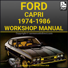 FORD Capri, 1300, 1600, 2000, 2300, 2800, 3000, 1974-1986 Factory Workshop Manual | carmanualsdirect