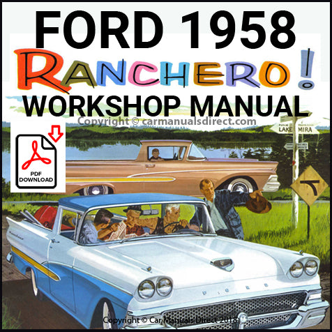 FORD Ranchero and Custom Ranchero 1958 Shop Manual | carmanualsdirect