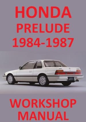HONDA Prelude 1984-1987 Factory Workshop Manual | PDF Download | carmanualsdirect