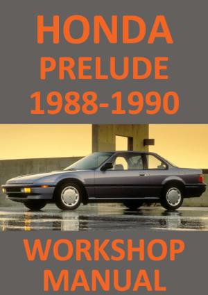 HONDA Prelude 1988-1990 Factory Workshop Manual | PDF Download | carmanualsdirect