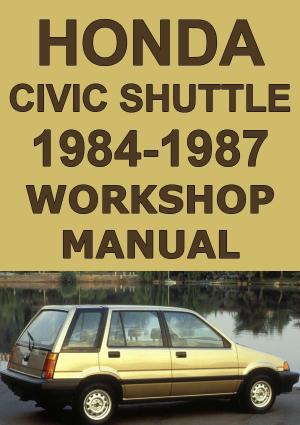 HONDA Civic Shuttle 1984-1987 Factory Workshop Manual | PDF Download | carmanualsdirect