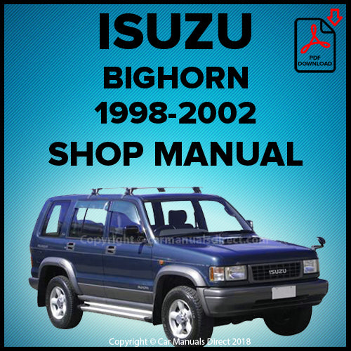 ISUZU Trooper | Bighorn 1998-2002 Factory Workshop Manual | carmanualsdirect