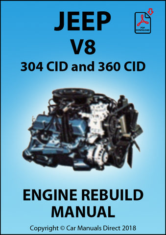 Jeep 304 CID and 360 CID V8 Factory Engine Rebuild Manual | PDF Download | carmanualsdirect