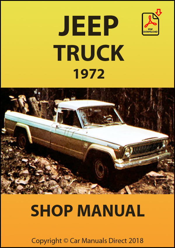 JEEP J2000 & J4000 Pickup 1972 Factory Workshop Manual | PDF Download | carmanualsdirect