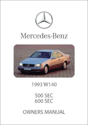 MERCEDES BENZ W140 500 SEC & 600 SEC 1993 Owners Manual | FREE | PDF Download | carmanualsdirect