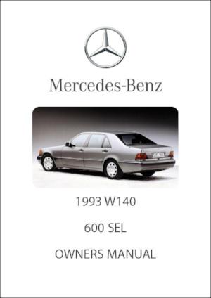 MERCEDES BENZ W140 600 SEL 1993 Owners Manual | FREE | PDF Download | carmanualsdirect