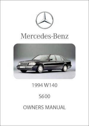 MERCEDES BENZ W140 S600 1994 Owners Manual | FREE | PDF Download | carmanualsdirect