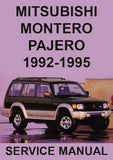 MITSUBISHI Montero and Pajero 1992-1995 Factory Workshop Manual | PDF Download | carmanualsdirect