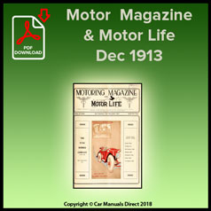 Motor Magazine & Motor Life December 1913 Volume V Number 6