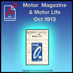 Motor Magazine & Motor Life October 1913 Issue