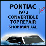 PONTIAC Catalina, Le Mans, Grand Ville 1972 Convertible Roof Repair Manual | carmanualsdirect