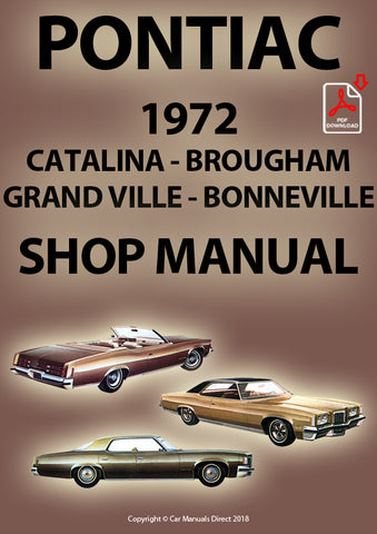 PONTIAC 1972 Catalina - Brougham - Bonneville - Grand Ville Factory Workshop Manual | PDF Download | carmanualsdirect