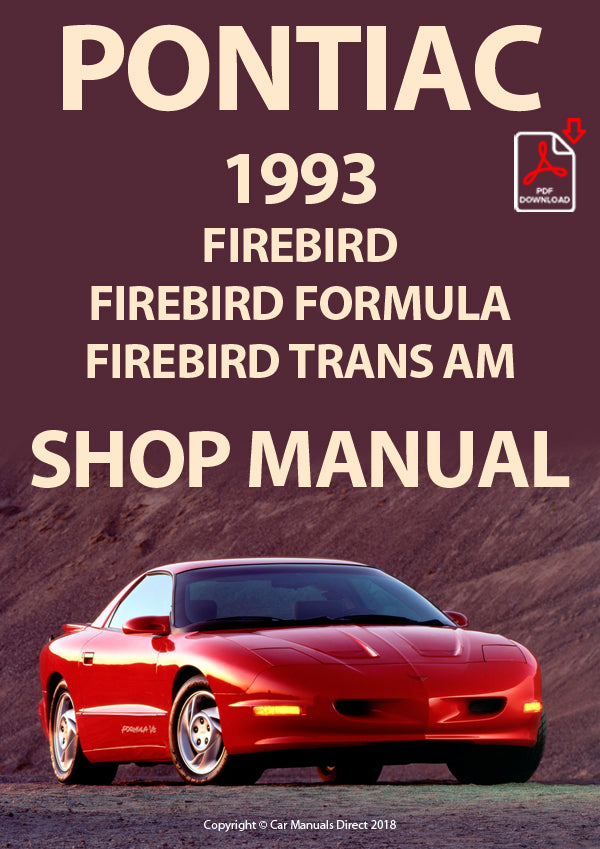 PONTIAC 1993 Firebird - Formula - Trans Am Factory Workshop Manual | PDF Download | carmanualsdirect