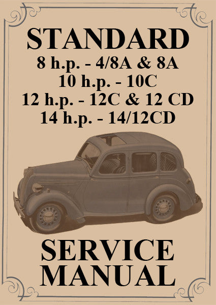STANDARD 8hp - 10hp - 12hp - 14hp 1939-1946 Factory Workshop Manual | PDF Download | carmanualsdirect