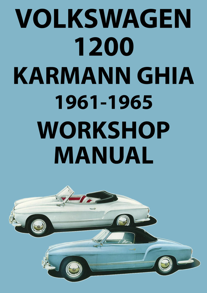 VOLKSWAGEN 1200 Karmann Ghia 1961-1965 Factory Workshop Manual | PDF Download | carmanualsdirect